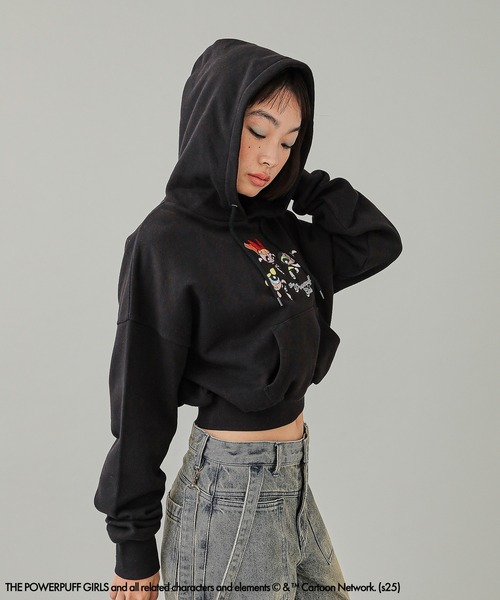 X-girl パーカー x THE POWERPUFF GIRLS SWEAT HOODIE