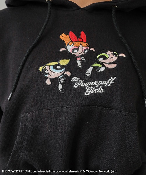 パーカー X-girl x THE POWERPUFF GIRLS SWEAT HOODIE レディース X-girl パーカー x THE POWERPUFF GIRLS SWEAT HOODIE