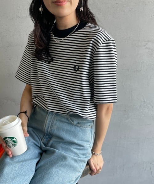 FRED PERRY フレッドペリー Tシャツ ファインボーダー オーバーサイズ FRED PERRY tシャツ 「FRED PERRY/フレッドペリー」 ファイン