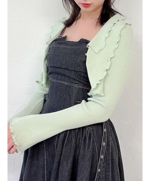 dazzlin（ダズリン） カーディガン フリルメローショートボレロ