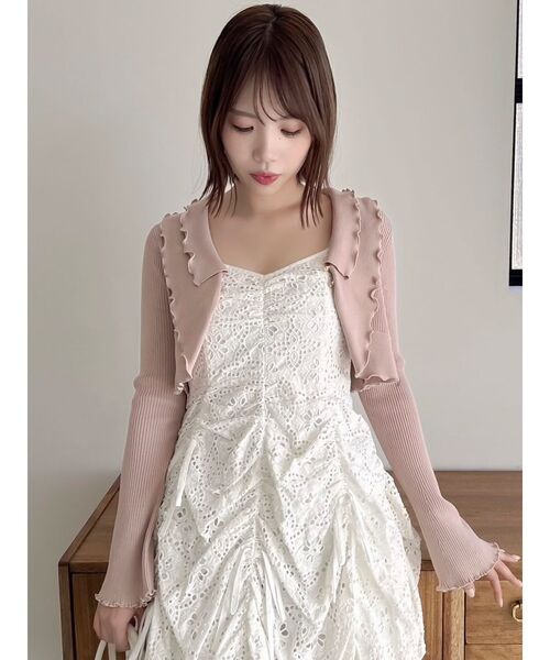 dazzlin(ダズリン) カーディガン フリルメローショートボレロ dazzlin(ダズリン) カーディガン フリルメローショートボレロ