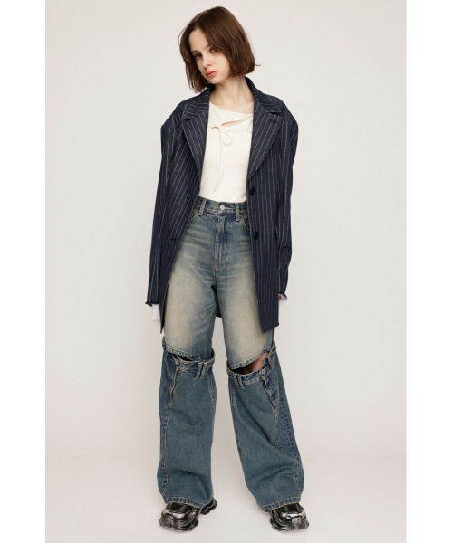SLY J／W KNEE DENIM パンツ 0 SLY ジーンズ デニム デニムパンツ J/W KNEE DENIM PT ジャスト