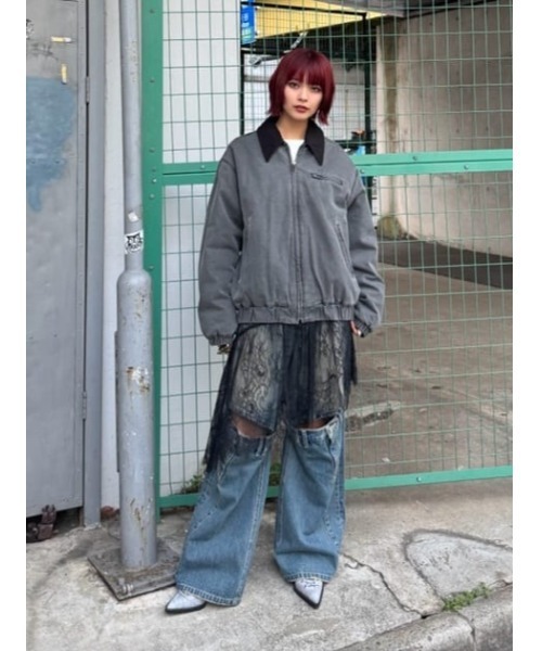 SLY ジーンズ デニム デニムパンツ J/W KNEE DENIM PT ジャスト