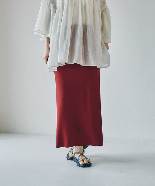 LEPSIM（レプシィム） スカート 14ゲージニットナロースカート 242468