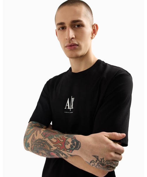 Armani Exchange A/X ロゴ コットン クルーネック 半袖 Tシャツ ARMANI EXCHANGE tシャツ 「A|X アルマーニ エクスチェンジ