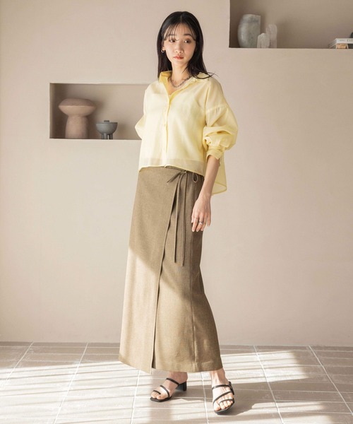 LOWRYS FARM スカート ホップサックラップスカート 242768