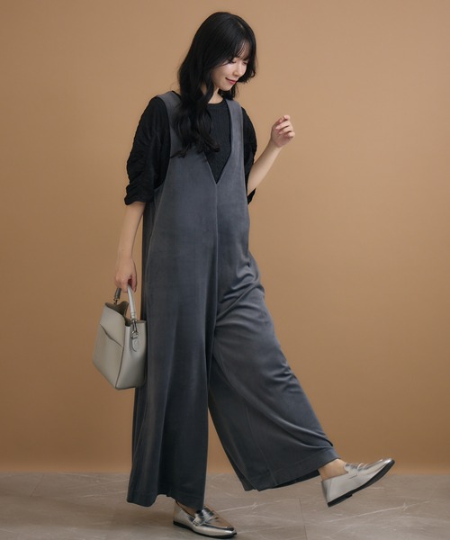 「KATHARINE ROSS」 「Cloche」オーバーオール SMALL チャコールグレー レディース_画像7