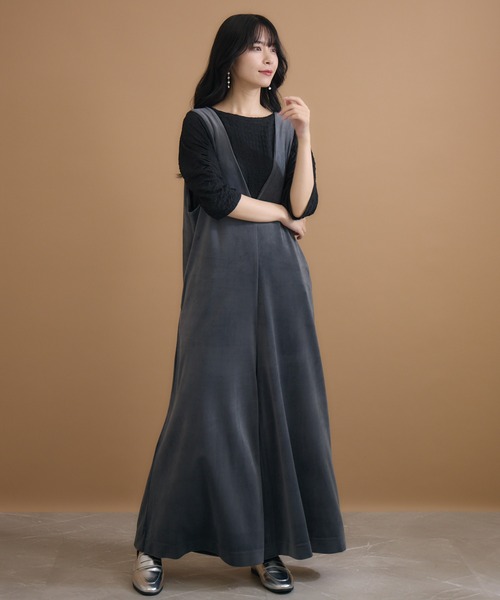 「KATHARINE ROSS」 「Cloche」オーバーオール SMALL チャコールグレー レディース_画像8