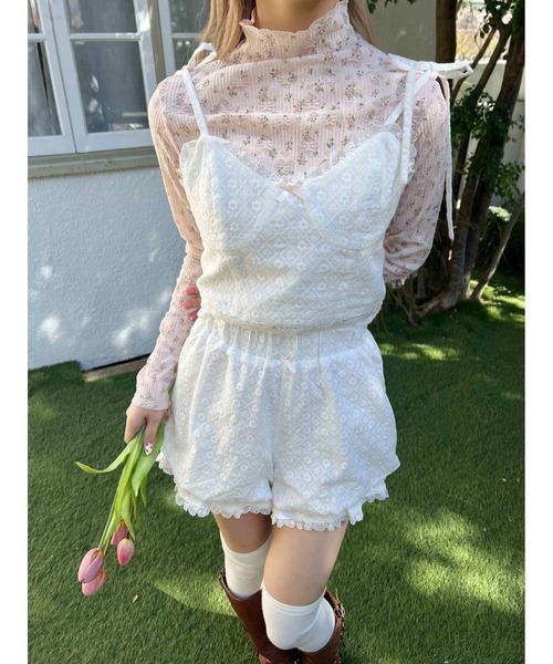 パンツ 「PHILLY」レースバルーンショートパンツ レディース