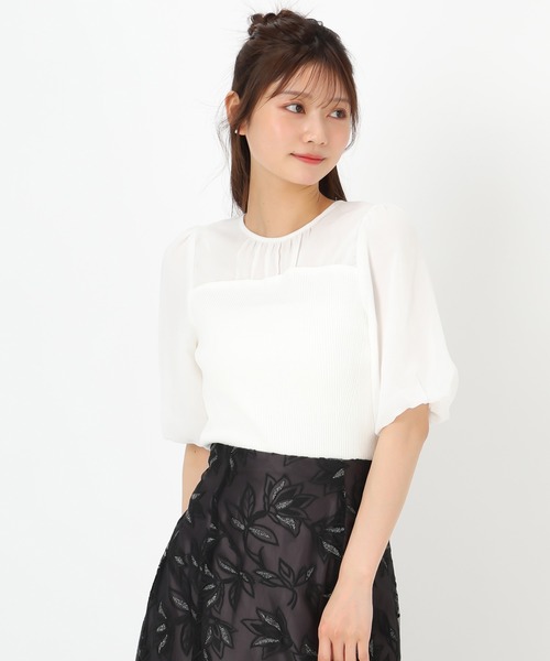 MISCH MASCH（ミッシュマッシュ） ニット セーター シアーバルーン袖