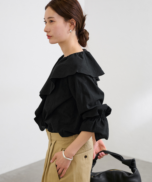 FRAMeWORK ブラウス シャツ ラッフルブラウス レディース
