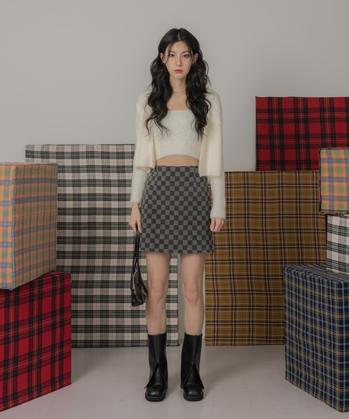 「FOLLOWIN」 ニットアンサンブル FREE ブルー レディース_画像3