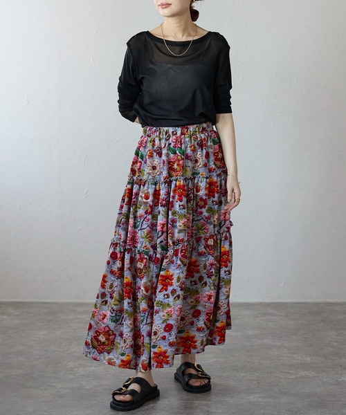 Lien Select スカート プリント総柄スカート : ZOZOTOWN Yahoo!店