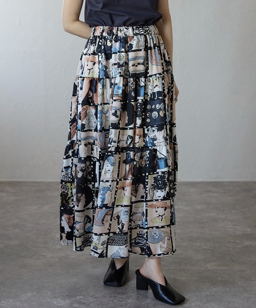 Lien Select ロング スカート プリント総柄スカート : ZOZOTOWN Yahoo