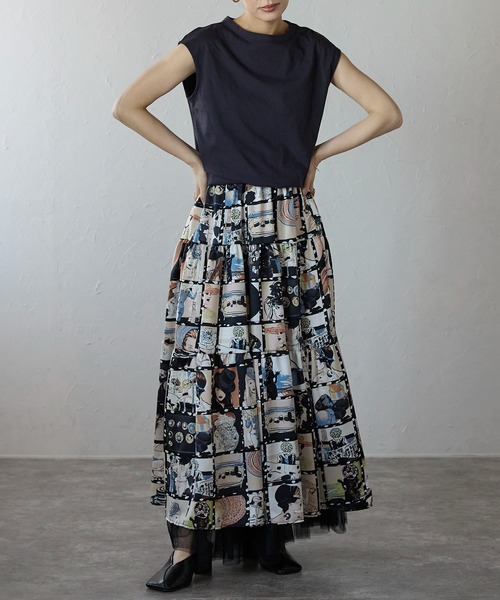 Lien Select ロング スカート プリント総柄スカート : ZOZOTOWN Yahoo