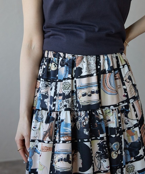 Lien Select スカート プリント総柄スカート : ZOZOTOWN Yahoo!店