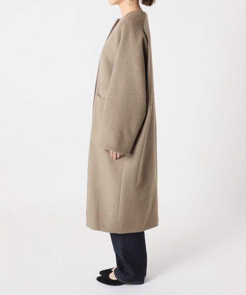 SLOBE IENA（スローブイエナ） ノーカラーコート 38 ブラック