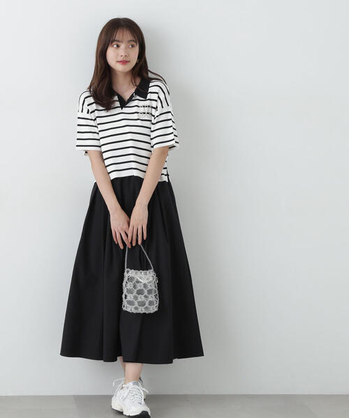 完売品 セン cen. 裾ギャザーグログランスカート 黒 フリーサイズ PROPORTION BODY DRESSING スカート ギャザーフレアースカート