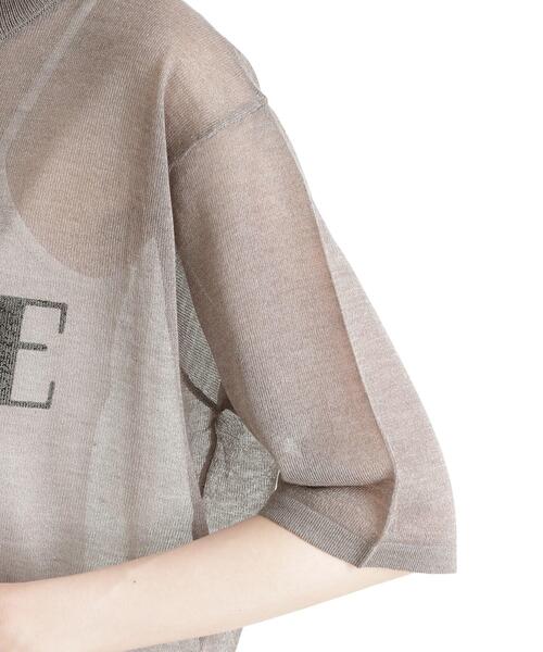 THE SHOP TK tシャツ 光沢シアーロゴプルオーバー「洗える