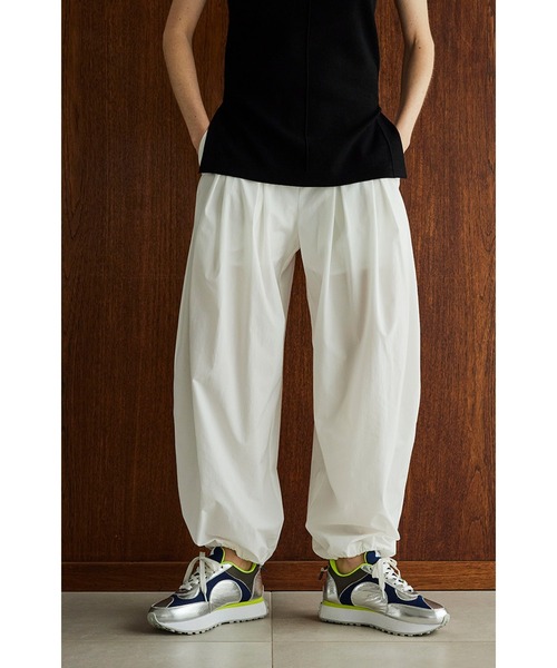 OMMO スラックス パンツ TUCK BALLOON PT レディース : ZOZOTOWN