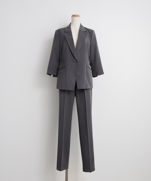 DRESS+（ドレスプラス） スラックス パンツ 一つボタンがリラクシーな