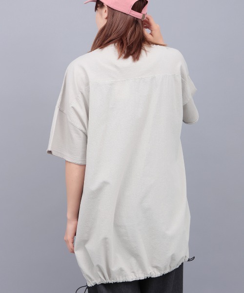 チチカカ tシャツ サイドポケット布帛切替プルオーバー「大きい