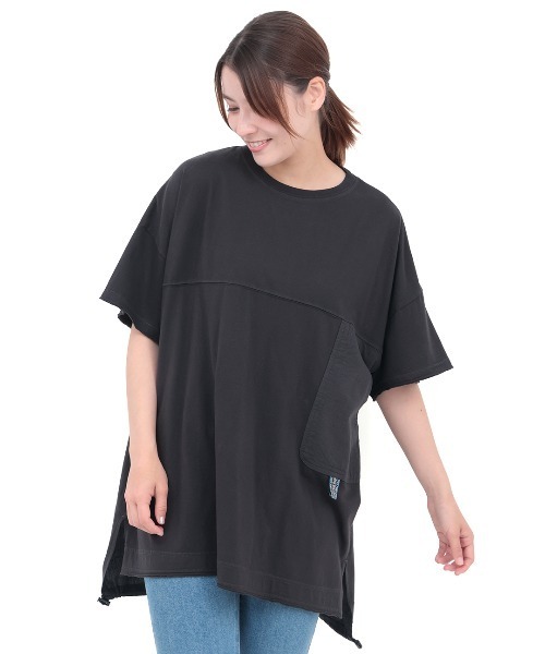 チチカカ tシャツ サイドポケット布帛切替プルオーバー「大きい