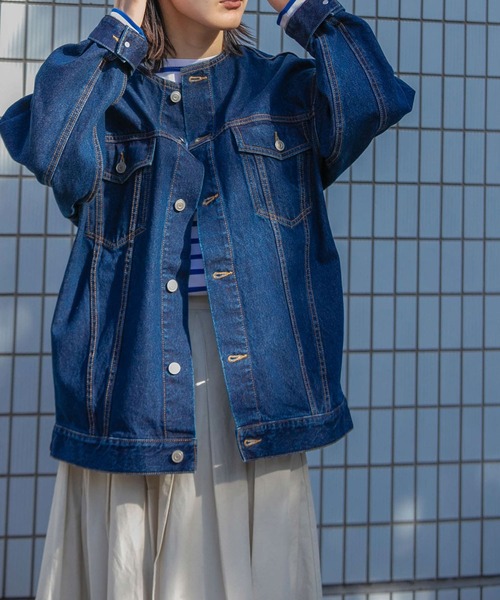 [FORK&SPOON] Denim жакет 1 one woshu женский 