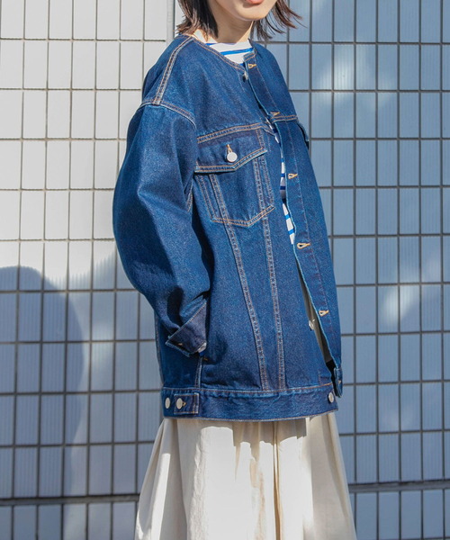 [FORK&SPOON] Denim жакет 1 one woshu женский 