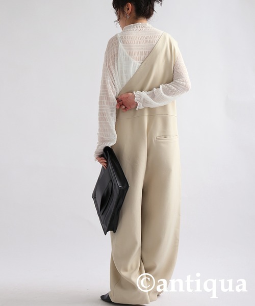 antiqua【patterntorso】ヴィンテージオーバーサイズサロペット antiqua サロペット オーバーオール デニムポケット
