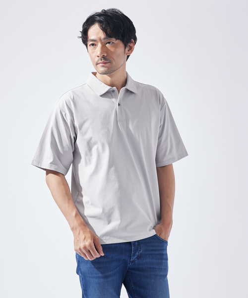 【極美品】ロロピアーナ 半袖 ポロシャツ シルク混 Mサイズ グレージュ メンズ メンズ ポロシャツ&Tシャツ | Loro Piana