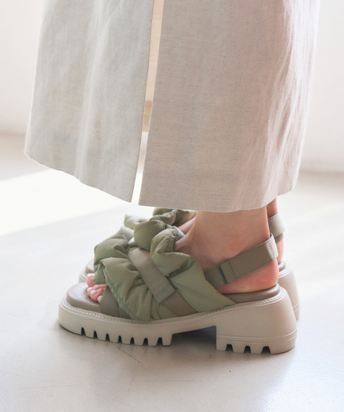LE TALON サンダル KARIN TAKUBO×LE TALONフリルクロススリング