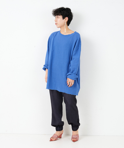 45R青色 長袖 チュニック レディース CITYSHOP 「CITYSHOP」 長袖チュニック FREE ブルー レディース