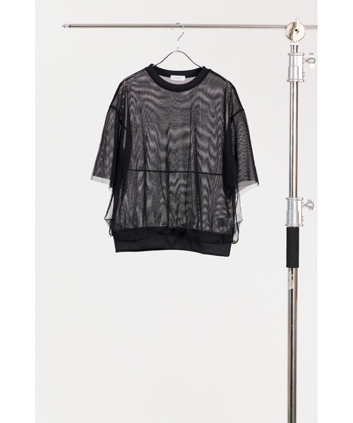 tシャツ 「 AGAWD / アガウド 」Mesh Layered Pullover / メッシュレイヤードプルオーバー　 レディース メンズ