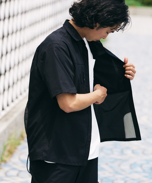 DAIWA 半袖 シャツ ブラック ジャーナルスタンダード レリューム JOURNAL STANDARD relume