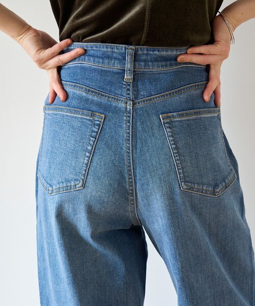 [UNFILO] обработка Denim брюки MEDIUM серый женский 