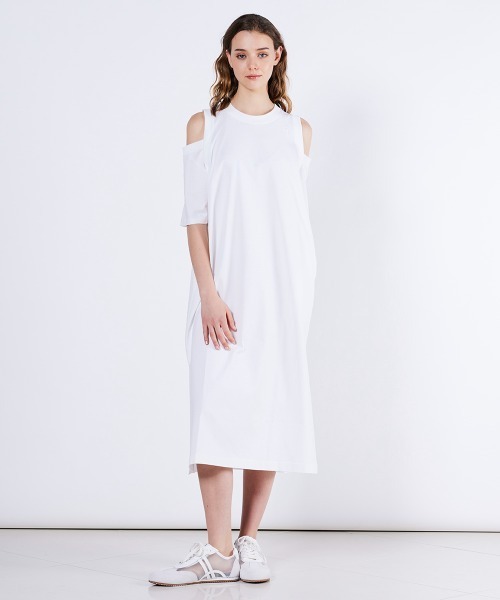 【関税込・国内発送】カットアウト ワンピース ESSENTIAL(DOUBLE STANDARD CLOTHING) ワンピース 強撚カット