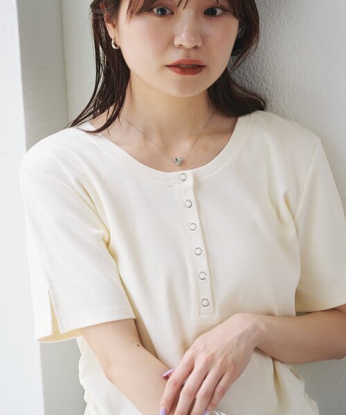 tシャツ 「新色追加/5色展開/XS.Fサイズ展開」ピグメントヘンリーTEE レディース 新色追加/5色展開/XS.Fサイズ展開】ピグメントヘンリーTEE