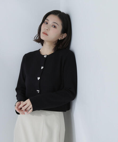 「NATURAL BEAUTY BASIC」 ニットカーディガン FREE ブラック レディース