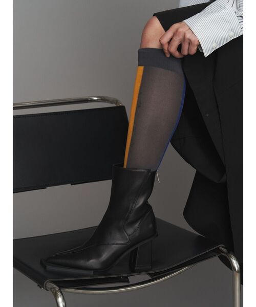 UN3D.（アンスリード） ブーツ SQUARE EDGE POINTED BOOTS / スクエア