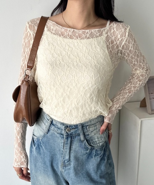 tシャツ レースシアー長袖トップス レディース : ZOZOTOWN Yahoo!店