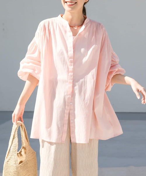 「URBAN RESEARCH DOORS」 長袖ブラウス MEDIUM ピンク レディース URBAN RESEARCH DOORS 「URBAN DOORS」 長袖ブラウス MEDIUM