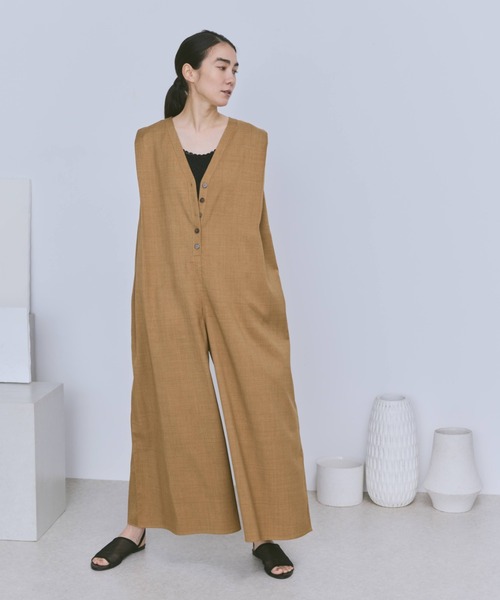 Libra Cue オールインワン Vネックオールインワン レディース