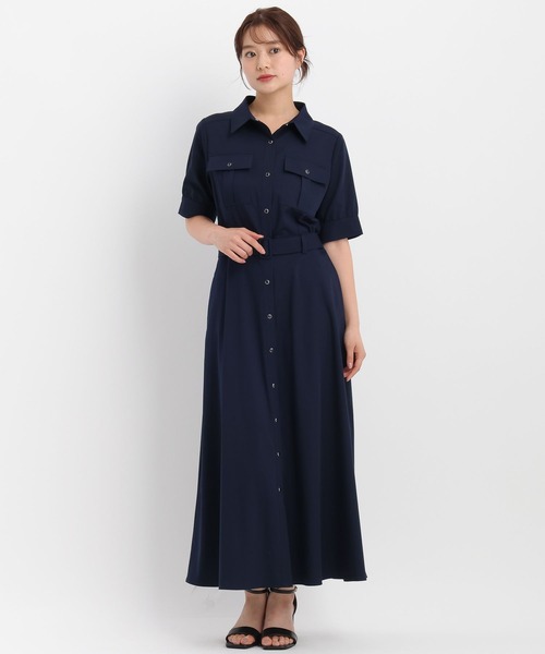 ワンピース emr Andemiu（アンデミュウ） ワンピース ポケットシャツワンピース583413