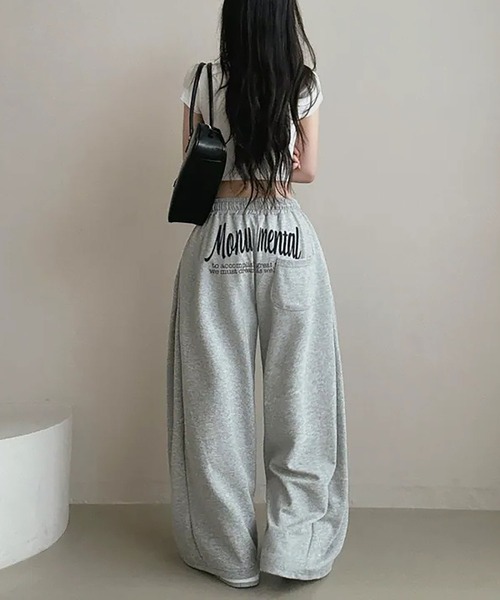 NinaetLina（ニナエリナ） ワイドパンツ スウェットパンツ ジャージ