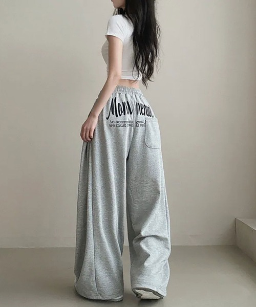 NinaetLina（ニナエリナ） ワイドパンツ スウェットパンツ ジャージ