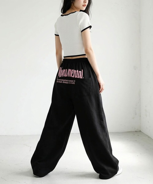 NinaetLina（ニナエリナ） スウェットパンツ ジャージ バックプリント