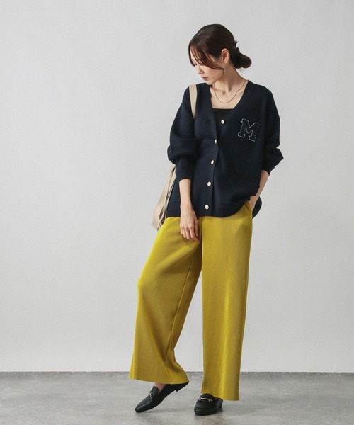【新品未開封】着るだけで血行促進　mucava パンツ　フリーサイズ GLOBAL WORK パンツ セルフカットプリーツパンツ/579557