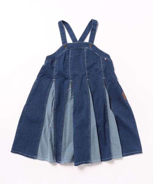 HAKKA KIDS - 衣裳 「お坊っちゃん大きさ」7オンスストレッチデニムワンピース キッズ 小わっぱ服 うしろ帯 ベビー、キッズ、マタニティ-ワンピース、チュニック