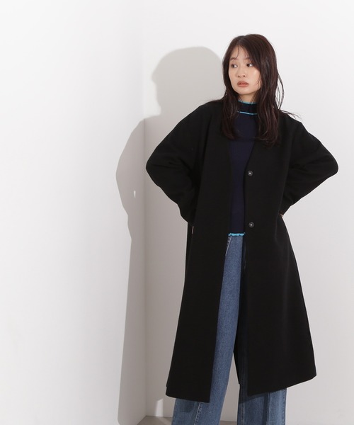 リス シェアード切り替え リバーシブル ロングコート レディース アウター XL FREAK'S STORE コート アウター 限定展開 ボア×キルティング